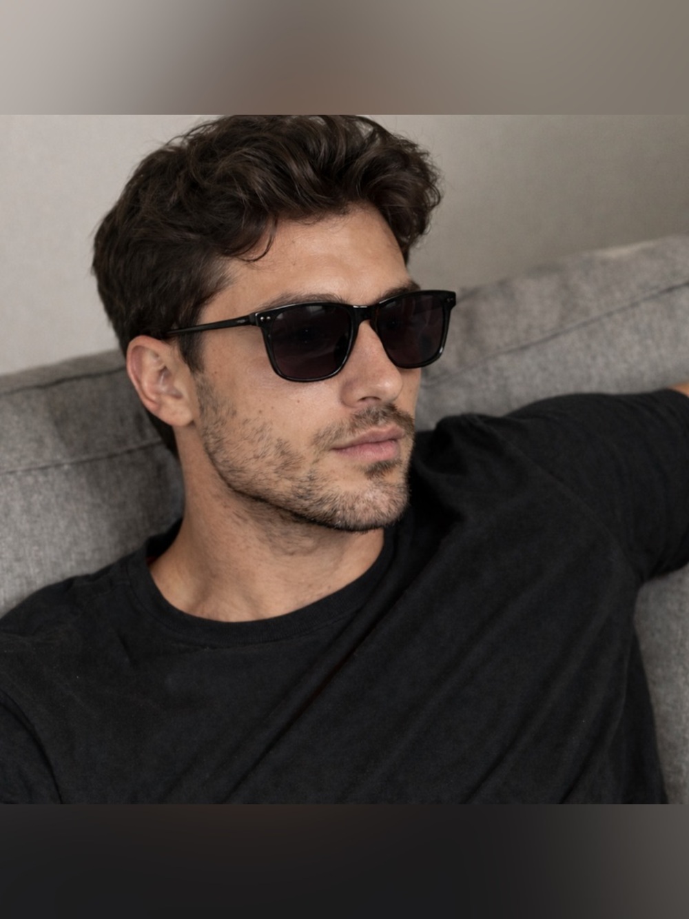 Polarized Black Square Sunglasses Unisex NIB